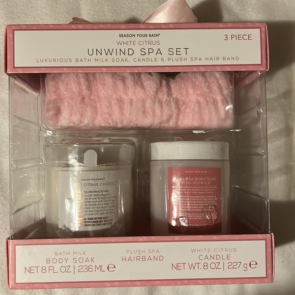SEASON YOUR BATH WHITE CITRUS UNWIND SPA SET - Picture 5 of 6